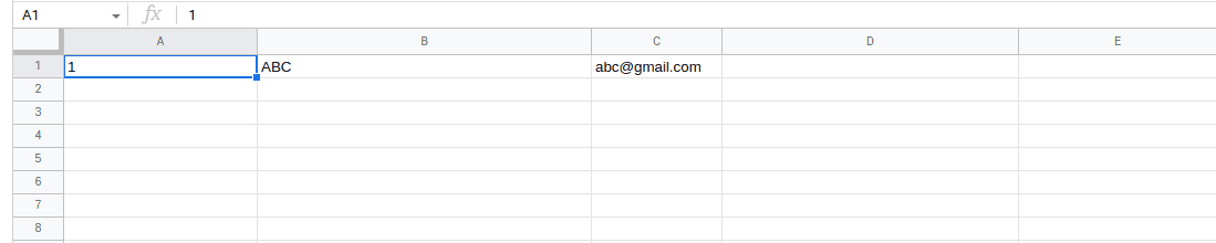 Append data to the spreadsheet