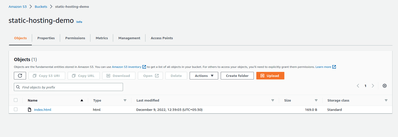 CloudFormation stack static hosting demo stack