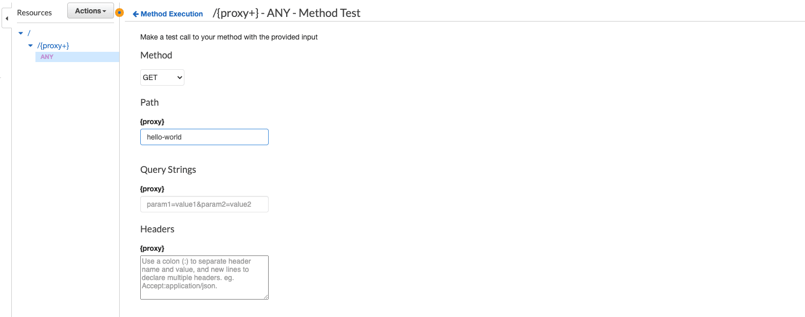 serverless API test